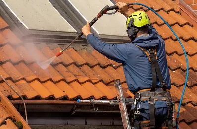 Démoussage et hydrofuge de toiture à Baulon